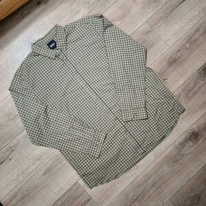 5.11 Tactical Mens 2XL Plaid Long Sleeve Snap Button Down Shirt Green Tan Check‎